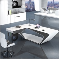 Meuble de réception informatique moderne, table de luxe en pierre Corian, bureau de direction pour ordinateur et écriture