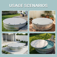 Couverture de piscine gonflable ronde en drop stitch sur mesure, lattes, couvertures de réservoir de stockage