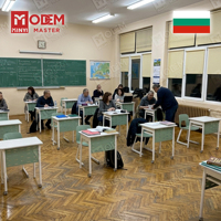 MINYI BRUNO, fabricant de mobilier scolaire sur mesure en Bulgarie, spécialisé dans les bureaux de bibliothèque, les ensembles de bureaux et les meubles pour les lycées.