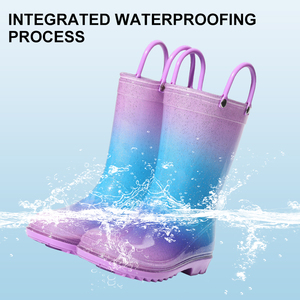 Một đôi ủng đi mưa pha lê kiểu công chúa dành cho trẻ em, thoải mái và nhẹ, giày cắm trại ngoài trời dành cho bé gái và trẻ mới biết đi - Product Image 4