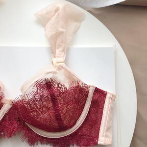 Soutien-gorge push-up ultra-fin sexy en dentelle, grande taille, pour femmes, avec bretelles fixes – Nouveauté très prisée - Product Image 5