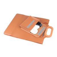 Sac pour ordinateur portable multifonctionnel en cuir PU de 16 pouces, chargeur sans fil 15W avec support et tapis de souris, charge téléphone, écouteurs, montre