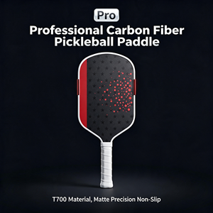 Pala de Pickleball Sólida Negra con Borde Rojo, Núcleo de Álamo Tipo Panal de Abeja, 40 Orificios, Plegable, Ligera, Duradera, para Niños y Adultos - Product Image 4