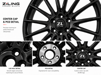 Rines ZL Monoblock de Aleación de Aluminio Forjado para Toyota Camry, Alphard, Vellfire, de 17 y 20 Pulgadas, Multirradio, Personalizados