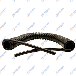 <span class=keywords><strong>Gaine</strong></span> en PU 4x2x24AWG CAT 6 câble spiralé en <span class=keywords><strong>spirale</strong></span> réseau câble à ressort bouclé pour la surveillance du réseau intérieur et extérieur - Product Image 3