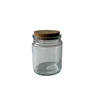 Bocaux à bougies en verre soufflé à la main, vides, en forme de bouteille, de qualité alimentaire, avec couvercles en liège, transparents/ambre/verts, 8 oz, pour DIY Noël, Saint-Valentin, Pâques