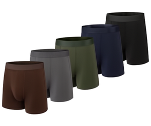Premium Mens Spandex Polyester <b>Boxer</b> Briefs Comfortable Breathable Mid Waist Knitted Underwear <b>Custom</b> Logo OEM ODM - Product Image 1