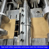 Machine à fabriquer des sacs en papier à fond carré avec poignée en corde entièrement automatique 550TG, recyclable, pour le commerce de détail, les sacs à emporter