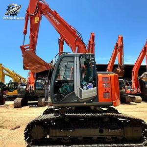 Excavadora de cadenas Hitachi 135 usada, 14 toneladas, cucharón de 0.5m³, marca original japonesa, excavadora de construcción mediana, pocas horas, buen estado. - Product Image 3
