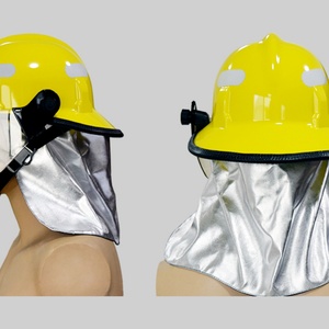 American Type Anti-Impact Fire <b>Helmet</b> Yellow Firefighting Hard Hat <b>Fireman</b> Fire Resistant - Product Image 3