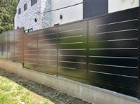 Panneaux de clôture de jardin en aluminium sur mesure, revêtement poudré, robustes, pour villa, certifiés CE