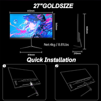 Moniteur de jeu 27 pouces 240 Hz IPS 2K QHD Contraste 4000:1 2560*1440 DP HD Écran plat LED VESA 75 mm pour ordinateur de bureau