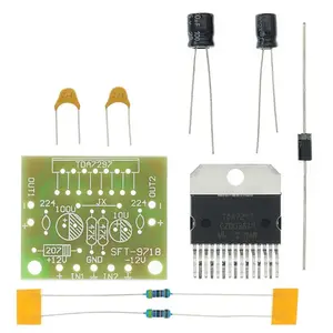 1 ensemble TDA7297 carte amplificateur pièces de rechange dc 12v grade 2.0 double encodage audio 15w kit de bricolage électronique