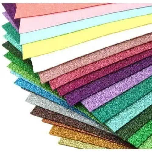 All'ingrosso colori assortiti foglio di schiuma EVA con Glitter/adesivo/Texture