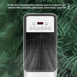 Ventilateur de climatisation sans pales, ventilateur électrique vertical, ventilateur mobile domestique, double fonction de refroidissement et de chauffage, télécommande, minuterie, chauffage - Product Image 2