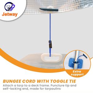 Attaches élastiques écologiques à livraison rapide pour la fixation des bâches d'échafaudage, attaches en fil de latex bleu élastique pour la tension et la fixation. - Product Image 6