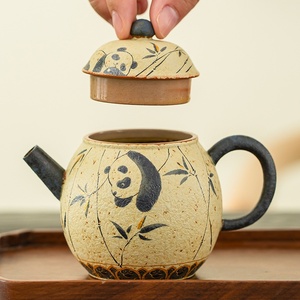 Blue and white Flint Red Ceramic Teapot New <b>Chinese</b> Kung Fu Teapot Gift Box Household Vintage <b>Tea</b> <b>Set</b> Single Pot - Product Image 2