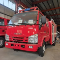 Camion-citerne à eau pour incendies certifié CE 1SUZU de 2,5 tonnes, réservoir d'eau de 2500 L, camion de pompiers pour la lutte contre les incendies et le pulvérisation routière