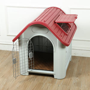 กรงสุนัขพลาสติกกันฝนกลางแจ้งดีไซน์สี่เหลี่ยมแบบเลื่อนได้สำหรับสุนัขขนาดใหญ่สี่ฤดูอเนกประสงค์ - Product Image 3