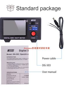 Medidor de Potencia Analógico/Digital de Onda Corta UV NISSEI DG-503, Medidor SWR de 1.6 a 60 / 125 a 525 MHz L700 - Product Image 4