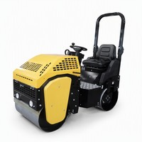 Compacteur à double tambour diesel 186F 8HP 20kN 70Hz 700mm avec direction hydraulique 920kg pour asphalte et sol