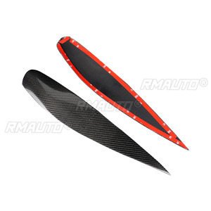 1 paire de garnitures de phares en fibre de carbone véritable pour Mitsubishi Lancer 2004 2005 2006, caches de phares, autocollants de voiture - Product Image 4