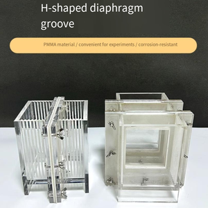 Électrolyseur de type H avec des réservoirs à membrane d'électrolyse en verre organique à double/triple ouverture non scellés - Product Image 5