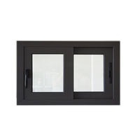 Dernière conception simple : Fenêtre coulissante verticale en alliage d'aluminium avec cadre en verre, moustiquaire en acier inoxydable, coupe-vent et magnétique