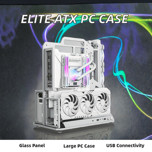 Socooler SOC-A Mid Tower ATX Gaming <span class=keywords><strong>Computer</strong></span> gehäuse <span class=keywords><strong>Mini</strong></span>-ITX-kompatible Aluminium legierung dreiseitig gehärtete Glasscheibe privat - Product Image 3