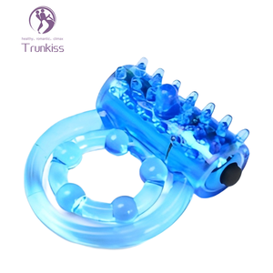 Vibrerende Slot Sperma Ring Volwassen Producten Volwassen Speelgoed Dubbele Ring Massage Penis Vertraagde Ejaculatie Seksspeeltjes Trillende Penis Ring - Product Image 2