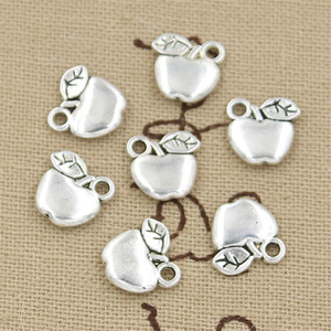 Dijes <span class=keywords><strong>manzana</strong></span> 10x10mm Color plata <span class=keywords><strong>tibetana</strong></span> colgantes joyería antigua fabricación DIY artesanía hecha a mano - Product Image 3