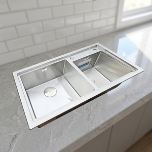 Évier de cuisine double en acier inoxydable de qualité supérieure, fait main, moderne, pour usage commercial, vente chaude 2026 - Product Image 1