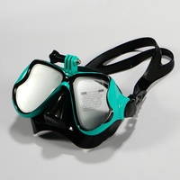 Masque de plongée pliable Xin yi xuan OEM M1800 avec support pour caméra, lentille en verre en silicone liquide multicolore, emballé dans un sac OPP
