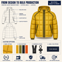 Veste matelassée en nylon ripstop personnalisée pour homme, coupe-vent, imperméable, à capuche, style streetwear, parka d'hiver chaude, thermique pour l'extérieur