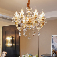 Lustre en cristal K9 doré de luxe, luminaire suspendu moderne pour salle à manger, chambre à coucher, salon, décoration intérieure