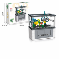 Ensemble de blocs de construction pour aquarium, jouet de construction STEM, briques éducatives DIY, kit de modèle d'habitat animal, cadeau pour enfants