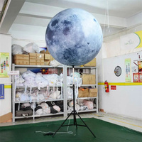 Ballon lumineux géant gonflable de type lune avec LED pour décoration extérieure commerciale de parc événementiel