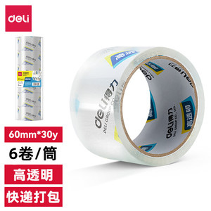Deli Packaging Tape 60mm 30y High Transparency Strong Adhesion Pressure Sensitive Acrylic Adhesive Tape - Product Image 2