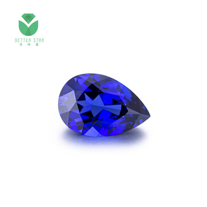 Bán Chạy Đá Quý Sapphire Phòng Thí Nghiệm Hình Quả Lê Đá Quý Tổng Hợp Rời Cỡ Carat Đá Quý Màu Xanh Dương Để Làm Trang Sức - Product Image 3
