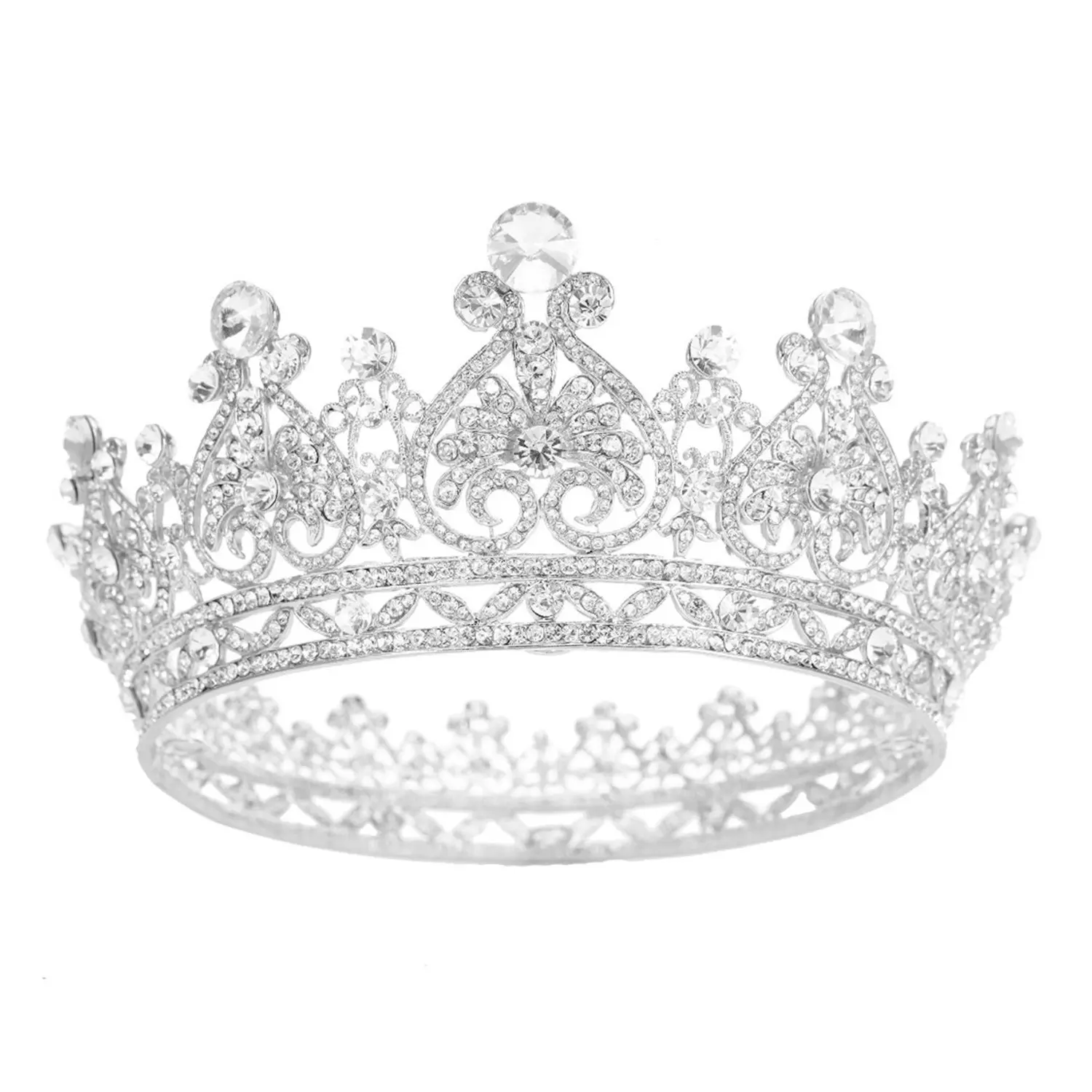 Bulk Princess Strass Kristall Schönheit benutzer definierte große Festzug Königin Miss World Crown und Tiara
