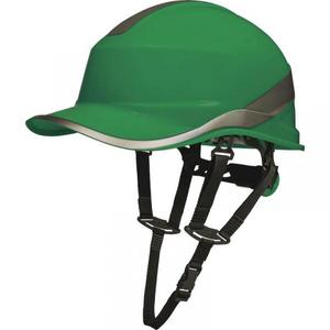 DELTA PLUS - DIAM5UPVEFL Casco DE SEGURIDAD verde Abs Forma de gorra de béisbol con fijación de barbilla y ajuste de rotor CASCOS - Product Image 1