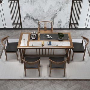 Juego de Mesa de Centro y Sillas de Roble Moderno al por Mayor, Estilo Chino Nuevo, Diseño Japonés para Sala de Estar Familiar, Mesa de Té de Madera - Product Image 3