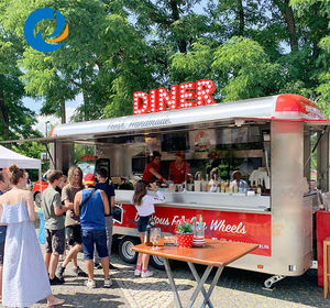 Mobile Bar Trailer Coffee Dessert Cart Fully Equipped Fast Food Truck for Sale - Product Image 3