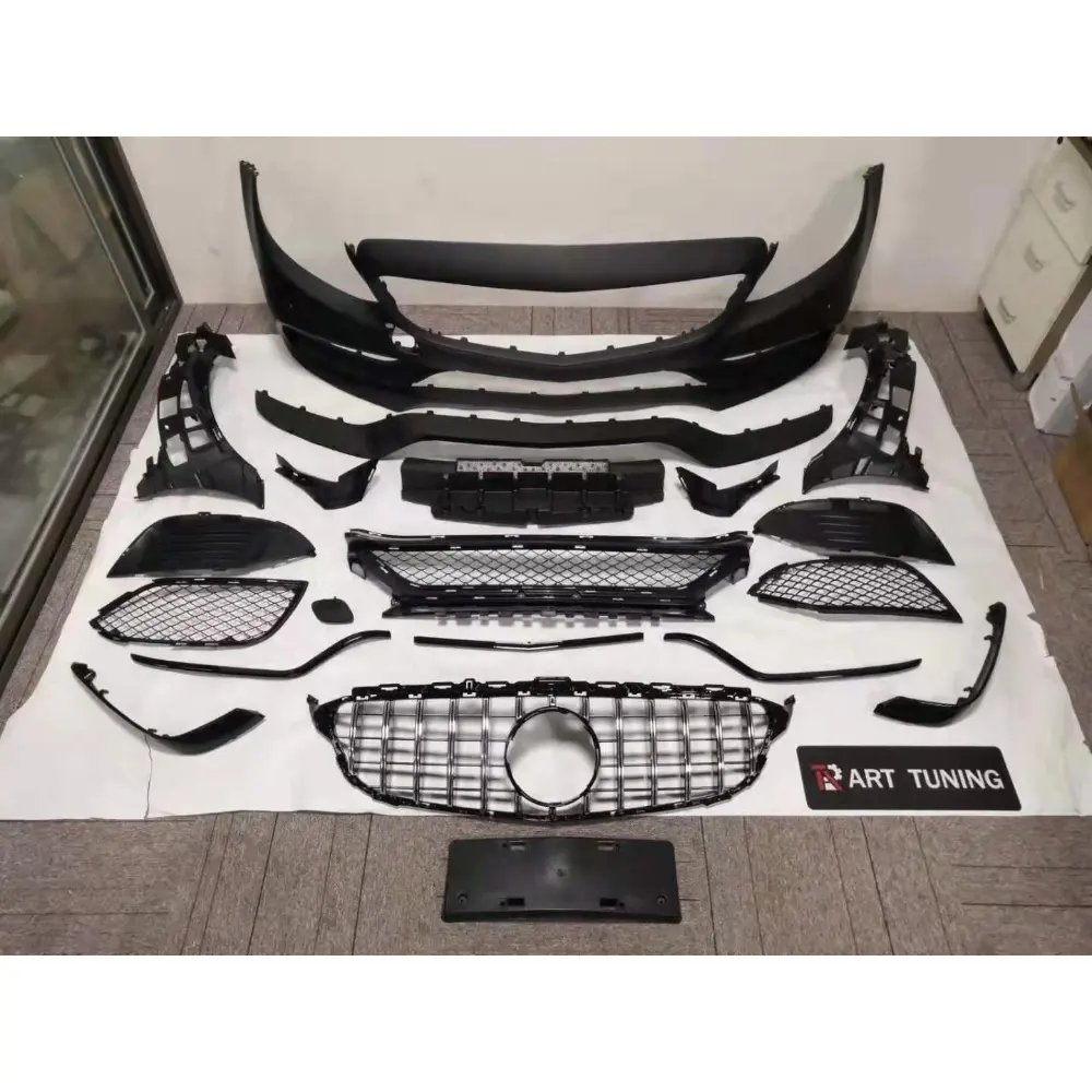 AMG Style PB Front Bumper + Grille for W205 Tuning to C63 Exterior