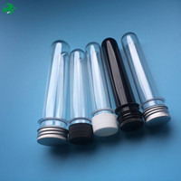 Tube à vis en plastique CR tube à essai en plastique avec bouchon en aluminium à vis en métal pour la sécurité alimentaire