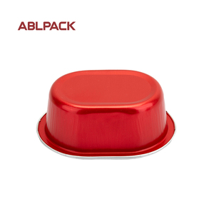 ABLPACK Plateaux de restauration rapide personnalisés de 58ml Récipient en aluminium jetable biodégradable de taille réelle Mini moule à gâteau en aluminium avec <span class=keywords><strong>couvercle</strong></span> - Product Image 5