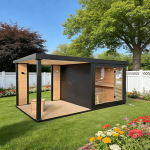 Sauna Comercial Exterior <span class=keywords><strong>de</strong></span> Madera Anticorrosiva, Cabina Cuadrada Grande para 10 Personas, para Complejos Turísticos Costeros <span class=keywords><strong>y</strong></span> Spa - Product Image 3