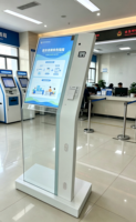 Kiosque en libre-service OLED transparent avec écran tactile 10 points et affichage numérique intelligent SDK pour la vente au détail, les expositions et l'usage gouvernemental
