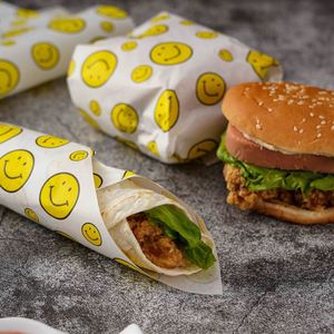 Ventes d'usine - Papier à sandwich de qualité alimentaire, dégradable, résistant à la graisse, avec certifications FSC et FDA - Product Image 1
