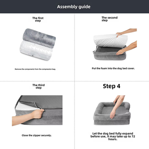 Otoño Invierno cálido perro perrera nuevo diseño lindo mascota Mat gato moderno transpirable lavable sólido Animal patrón ecológico sofá cama - Product Image 6